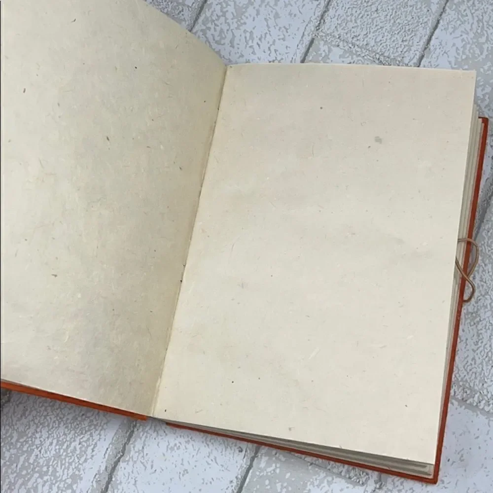 Papyrus Handmade Orange Unlined Notebook